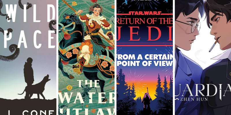 the best and most promising fantasy books novels coming in August 2023 - Wild Spaces Whalefall The Water Outlaws Guardian: Zhen Hun Star Wars From a Certain Point of View Return of the Jedi