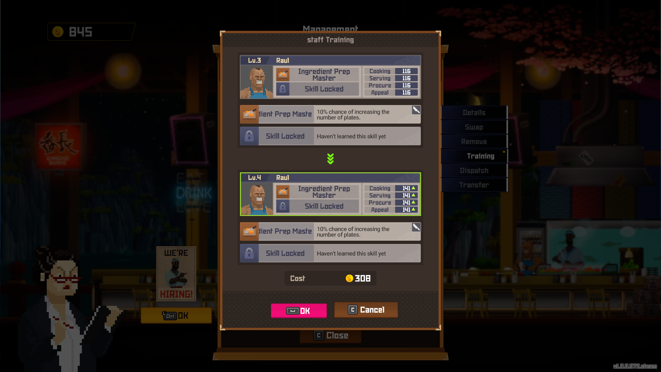 Here is how to upgrade staff in Dave the Diver by spending money to increase their stats and abilities, improving the restaurant.