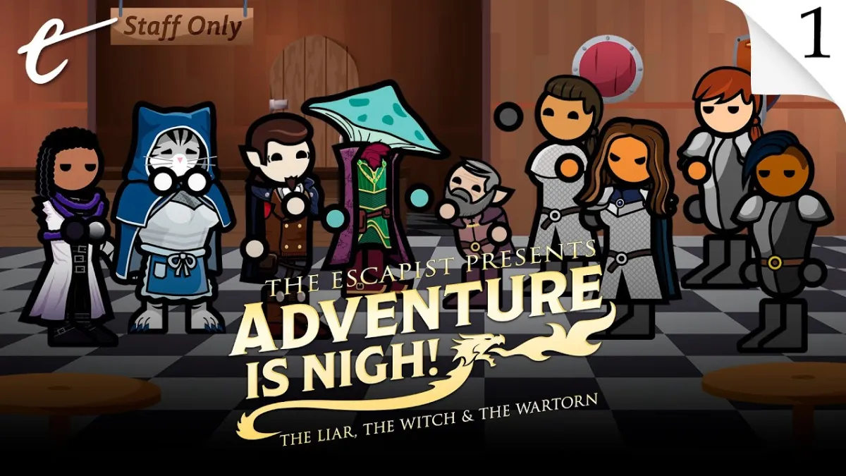 Adventure Is Nigh: The Liar, the Witch, and the Wartorn season 3 episode 1 Deal or No Deal Jack Packard DM Yahtzee Croshaw Mortimer KC Nwosu Sigmar Amy Campbell Dabarella Jesse Galena Grinderbin sponsored by Hero Froge StartPlaying Dice Envy
