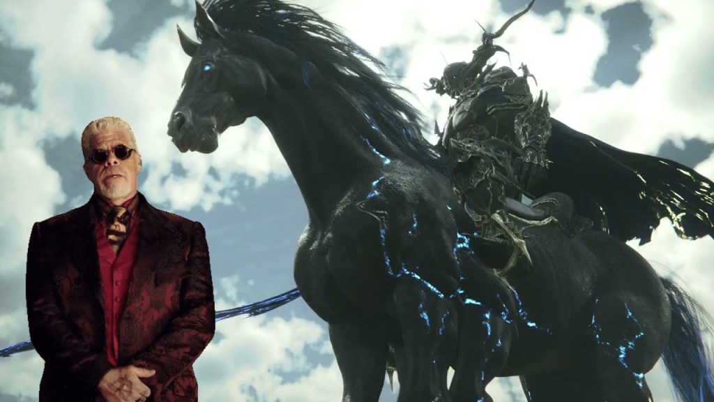 Final Fantasy XVI Odin limpieza de caca de caballo FFXVI FF16 Hannibal Chau Ron Perlman Pacific Rim Eikon limpieza