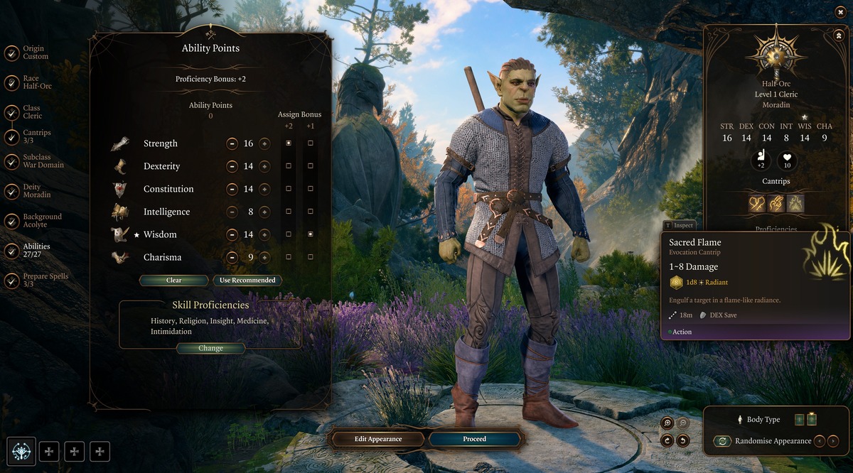 Best Baldur's Gate 3 Cleric Build, Races & Ability Scores (BG3)