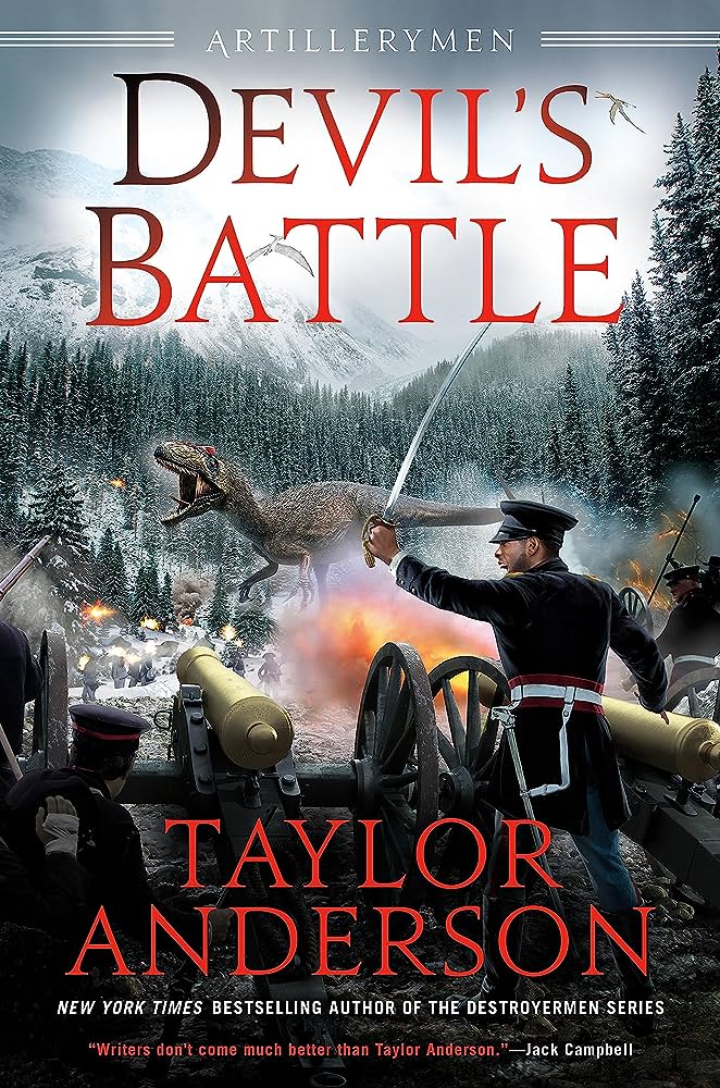 Cover for Devil's Battle, by Taylor Anderson, as part of The Escapist's best fantasy books releasing in September 2023 article.