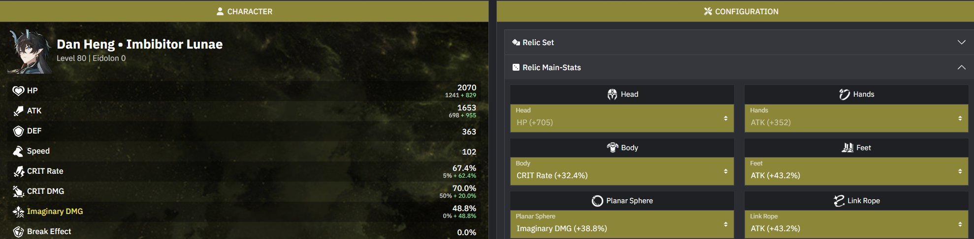 Imbibitor-Lunae Relic Stats
