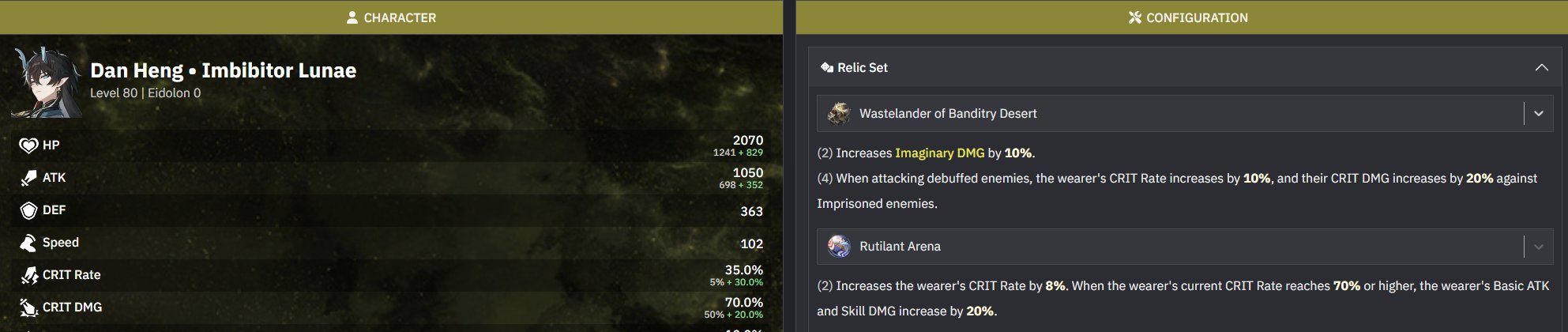 Imbibitor-Lunae Relic Sets