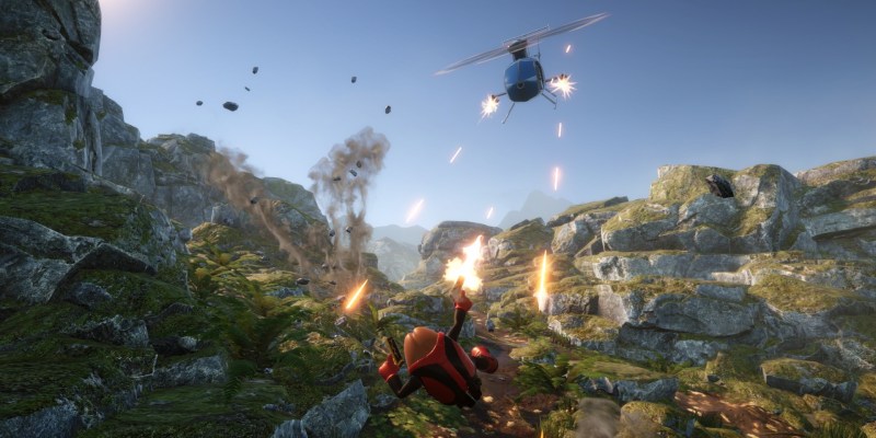 Killer Bean fights against a helicopter. The game has today received its first trailer.