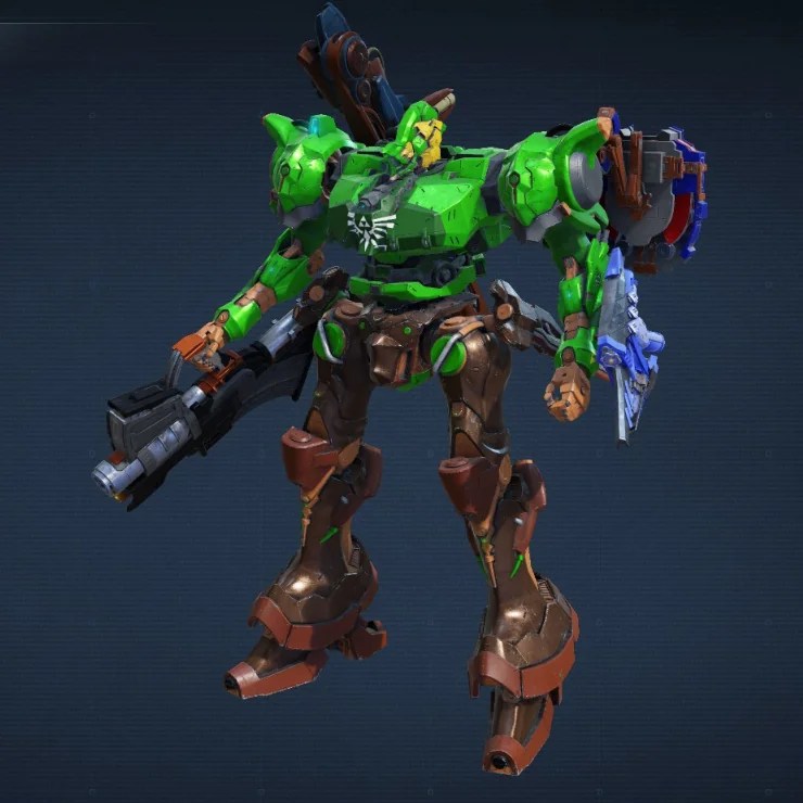 A mech in Armored Core VI: Fires of Rubicon based on Link from the Legend of Zelda series.