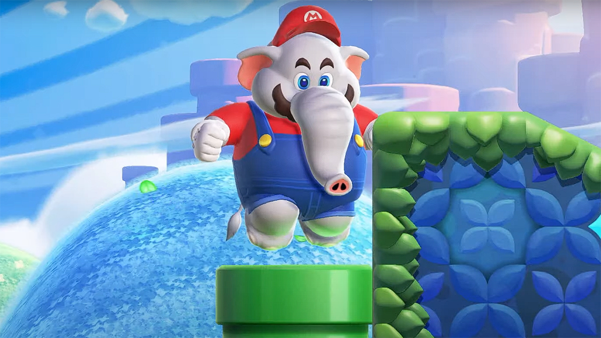 Mario as an Elephant in Super Mario Bros. Wonder
