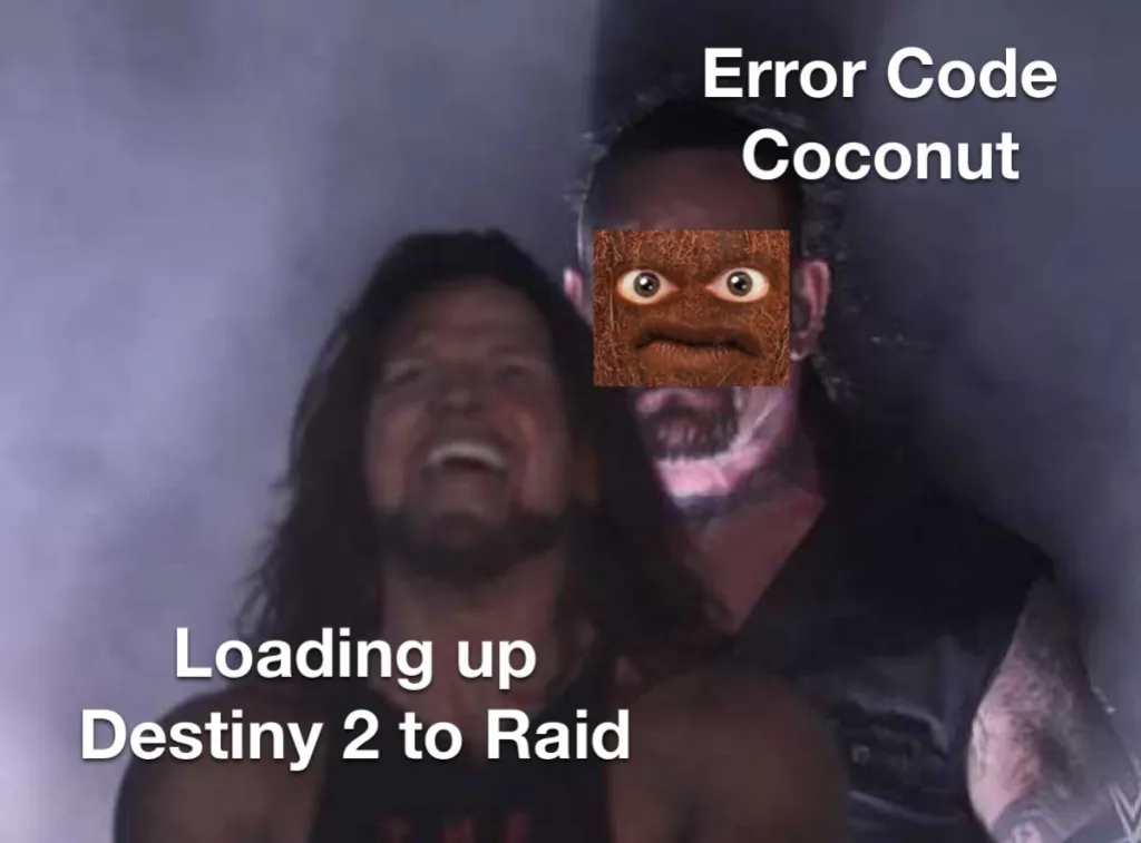 Destiny 2 error code coconut