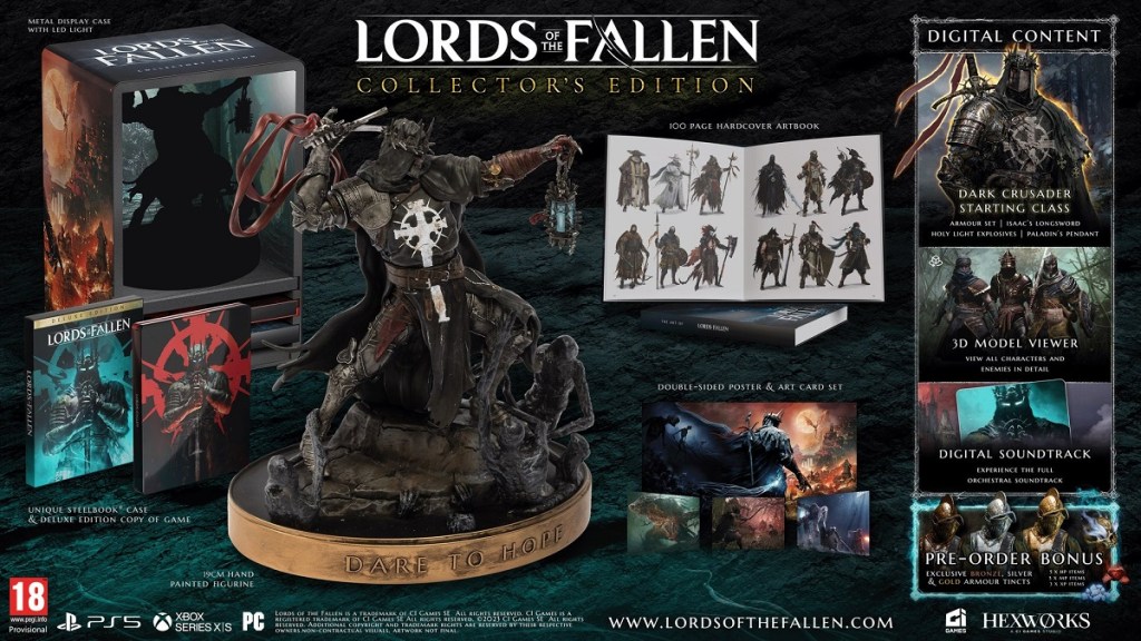 Screenshot of the Collector's Edition for Lords of the Fallen.