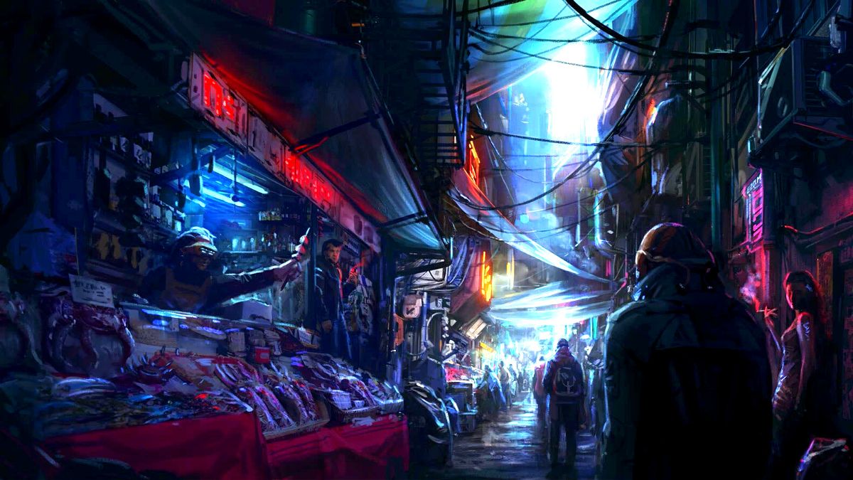 The bustling streets of Neon in Starfield