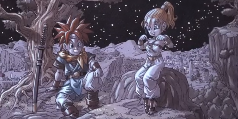 chrono and marle spending time beneath a sea of stars