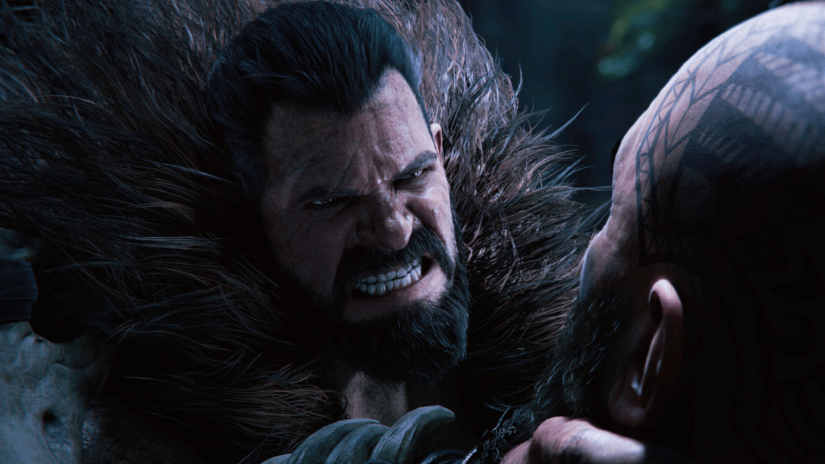 kraven chokes a man in marvel's spider-man 2