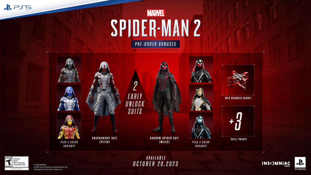 pre-order bonuses for marvel's spider-man 2
