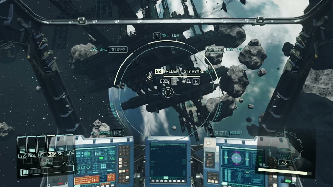 Docking with a station in Starfield. Here's how to dock with space stations or ships.