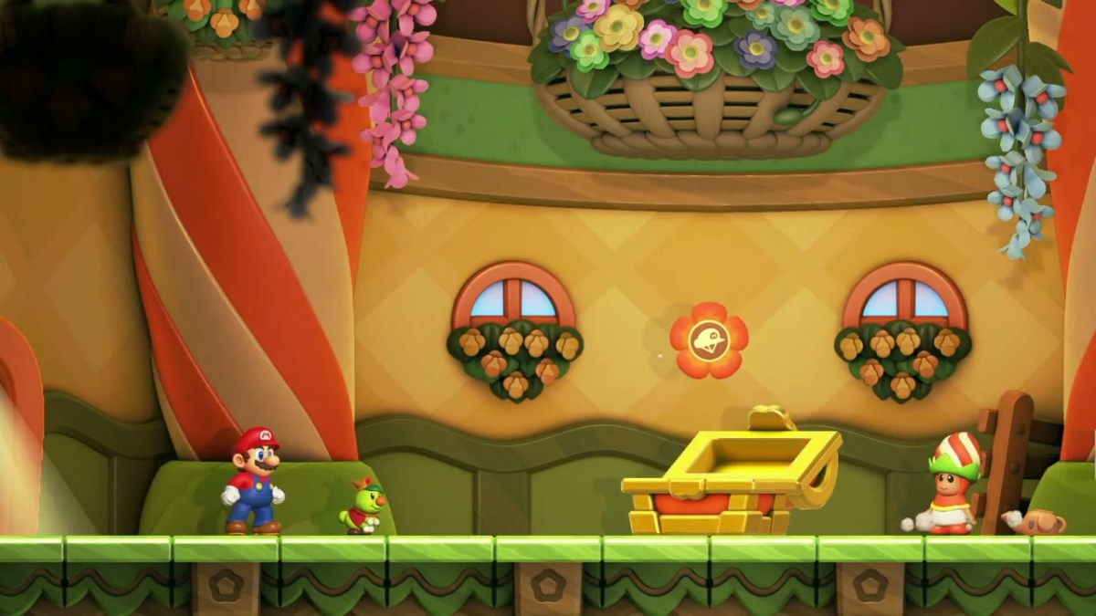 Mario getting a badge in Super Mario Bros Wonder. Here are all the badges.