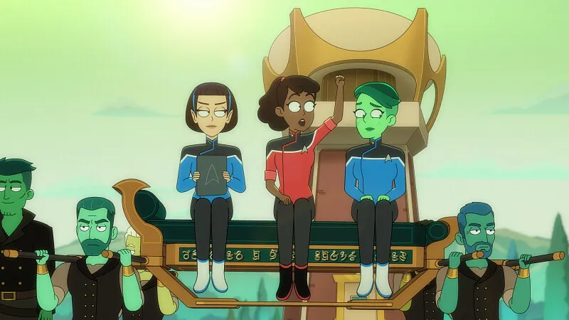 En el episodio 4 de la temporada 4, "Algo prestado, algo verde" Star Trek: Lower Decks explora Orión y la forma en que Star Trek ha retratado históricamente a los piratas.