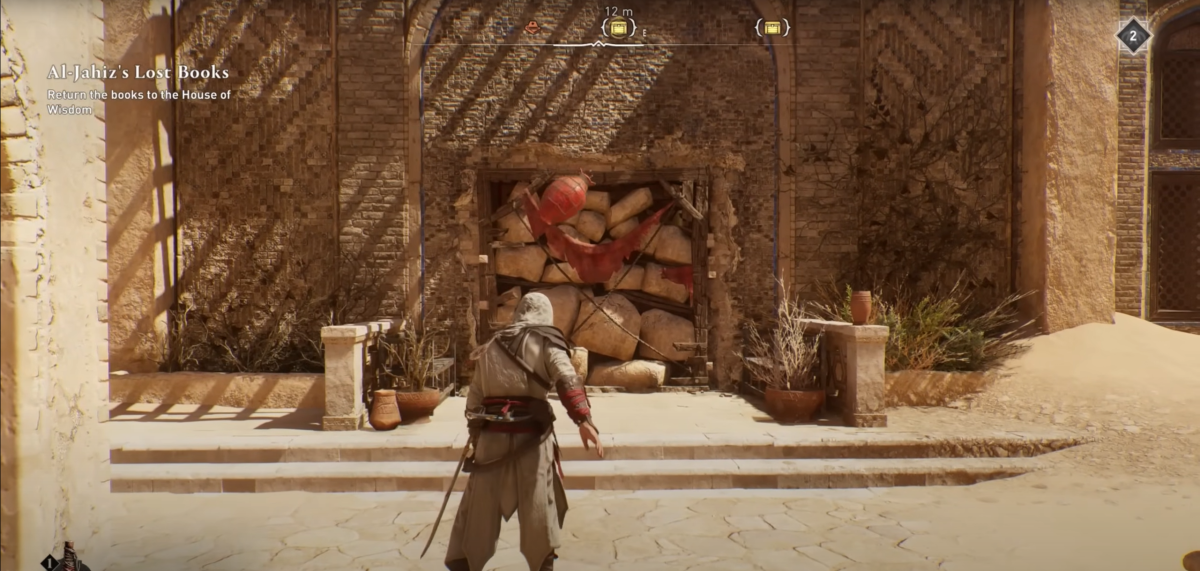 Image from Assassin's Creed Mirage showing a blocked door.
