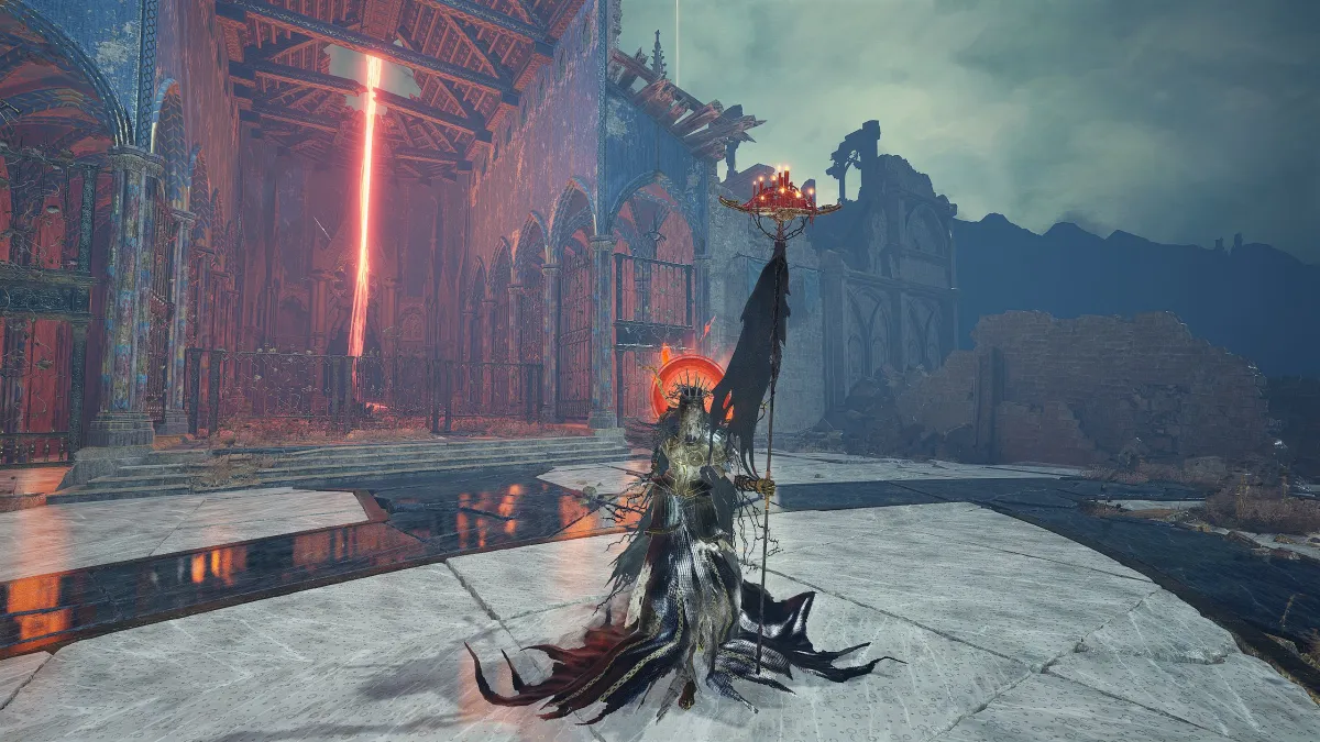 An image showing Phase 2 of the Judge Cleric, the Radiant Sentinel, fight in Lords of the Fallen (LotF) as part of a guide on how to beat him.