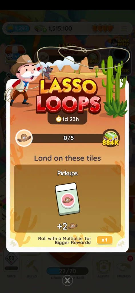 Image for Lasso Loops event in Monopoly GO