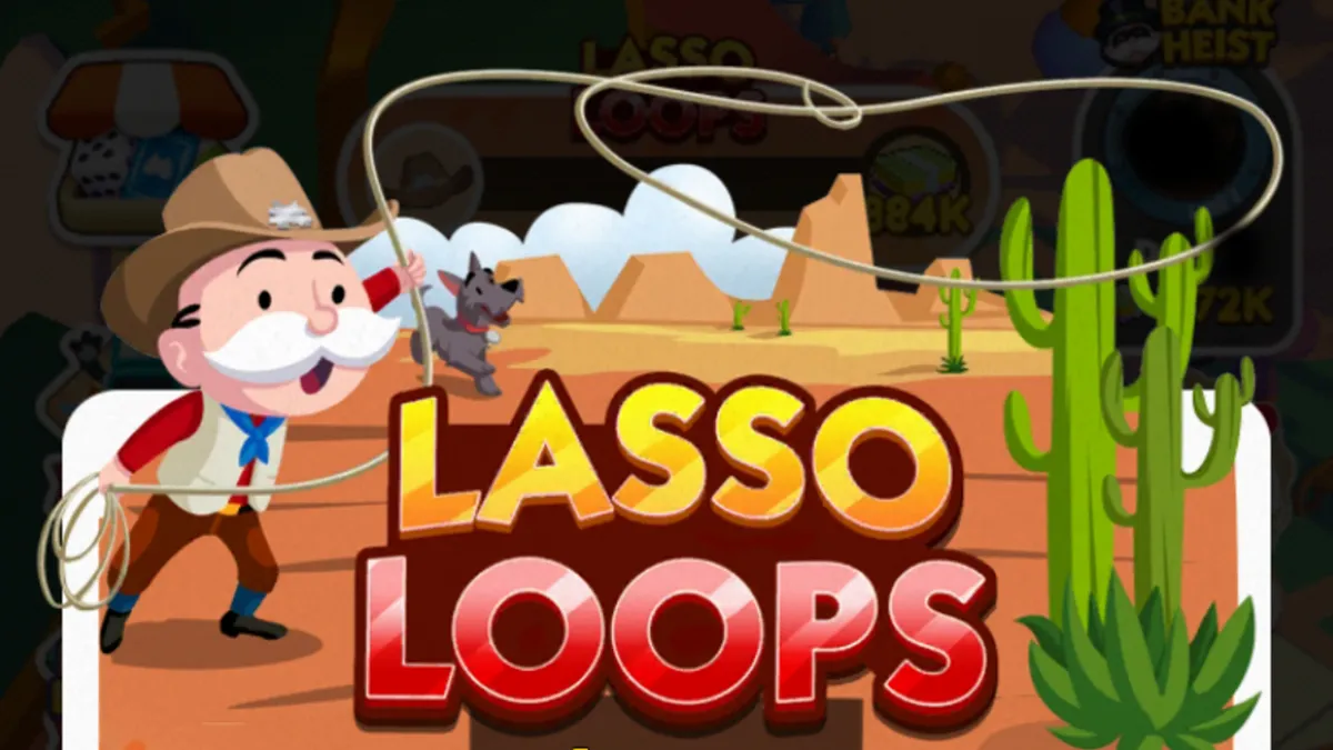 Header for Lasso Loops event in Monopoly GO