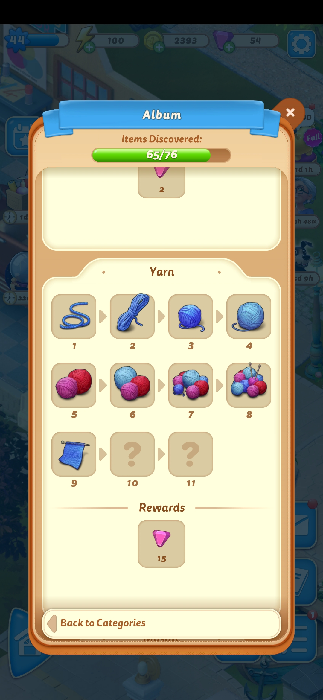 An image from Merge Mansion showing the Yarn resource line as part of an article on how to get it in the game.