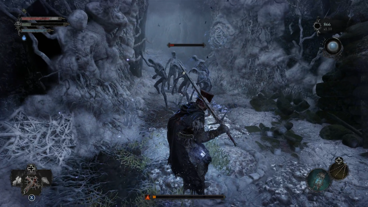 An image from Lords of the Fallen showing a character battling some enemies as part of an article giving the best tips for succeeding at the game for beginners.