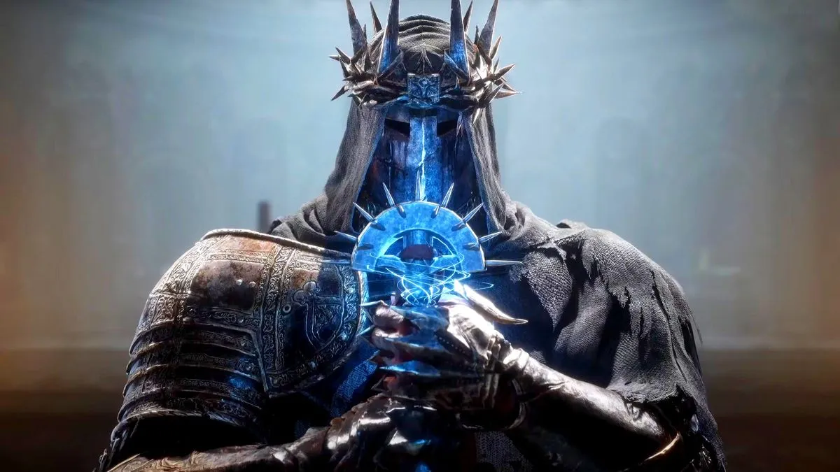 A knight holding their sword in Lords of the Fallen