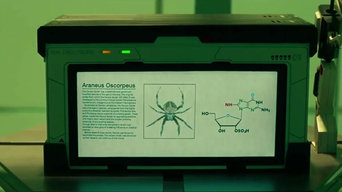 An image from the Spider-Man movies as part of an article revealing what kind of spider bit Peter Parker.