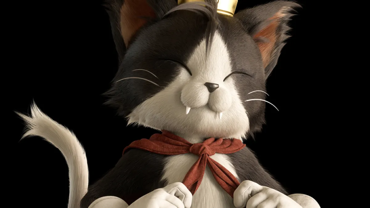 An image of cait sith in final fantasy 7 rebirth used in an article ranking all the party members in FF7 Rebirth from worst to best.