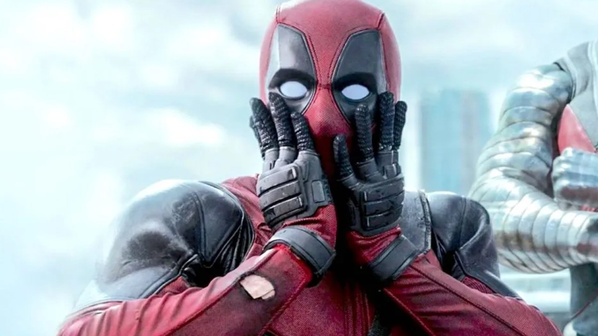 Deadpool with his hands to his face, because Deadpool 3 could be delayed.