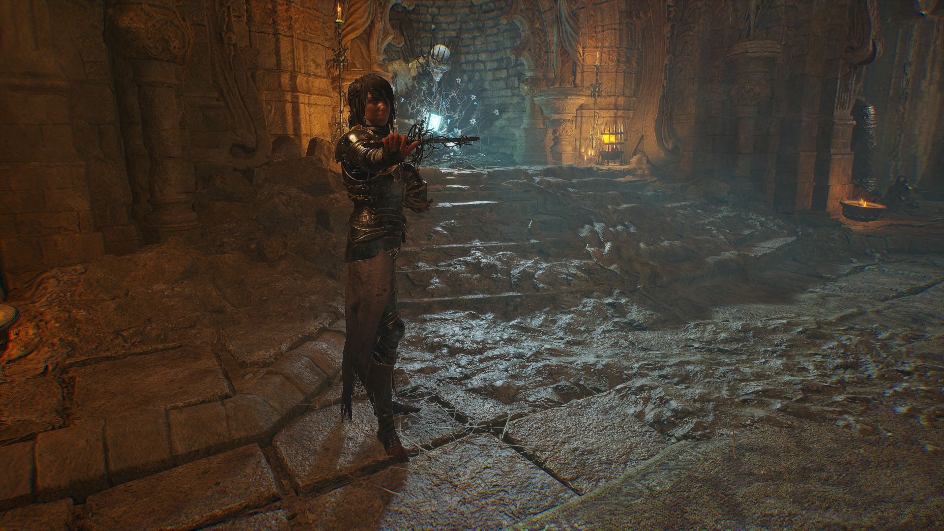 pieta holds sainquinarix in lords of the fallen