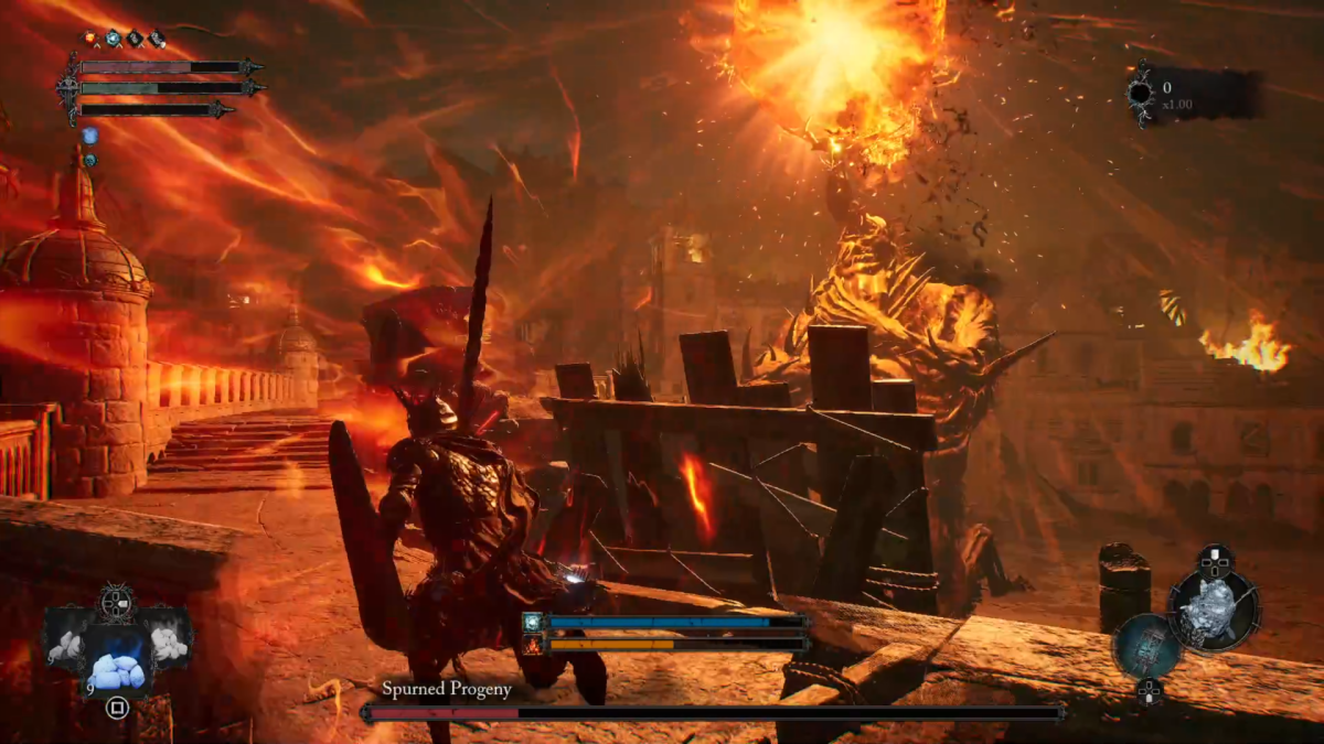the spurned progeny exploding as part of a guide on how to beat the boss in Lords of the Fallen.