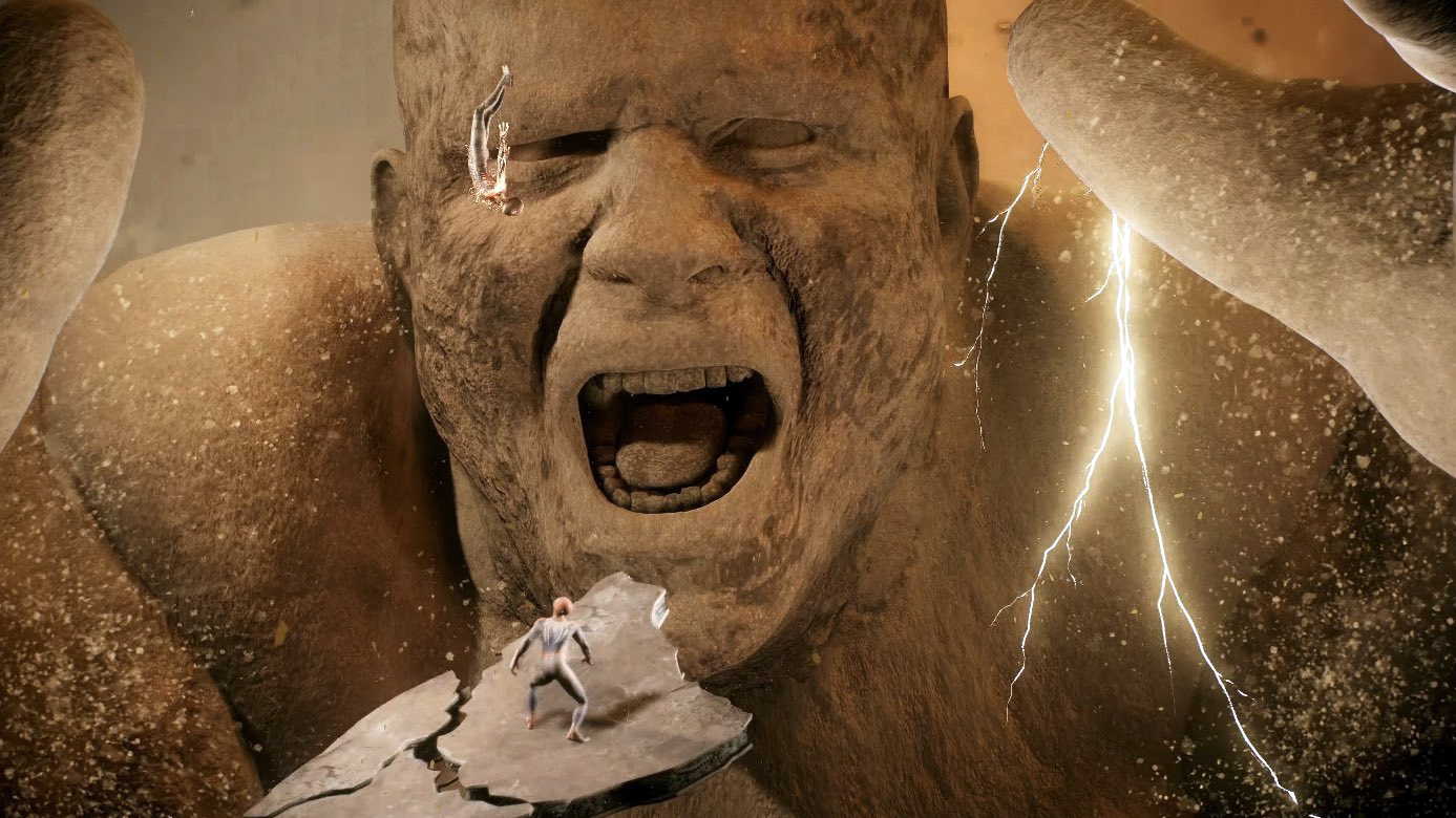 Header sized image for Marvel's Spider-Man 2 showing Sandman in the game.