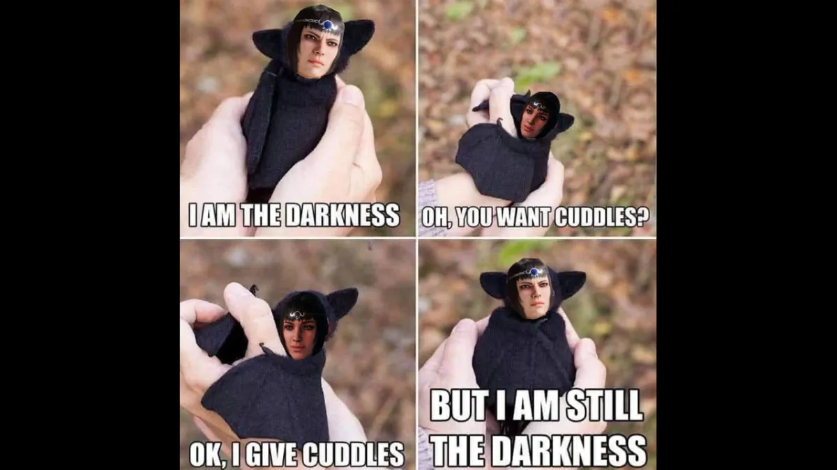 Baldurs Gate 3 memes - Shadowheart as a bat.