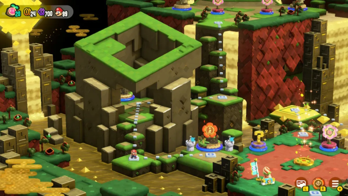 An image of the Shining Falls level in Super Mario Bros Wonder.