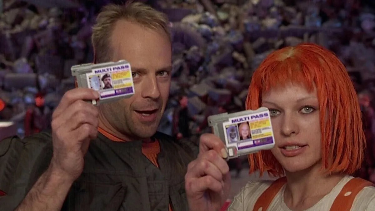 Korben Dallas and Leeloo in The Fifth Element