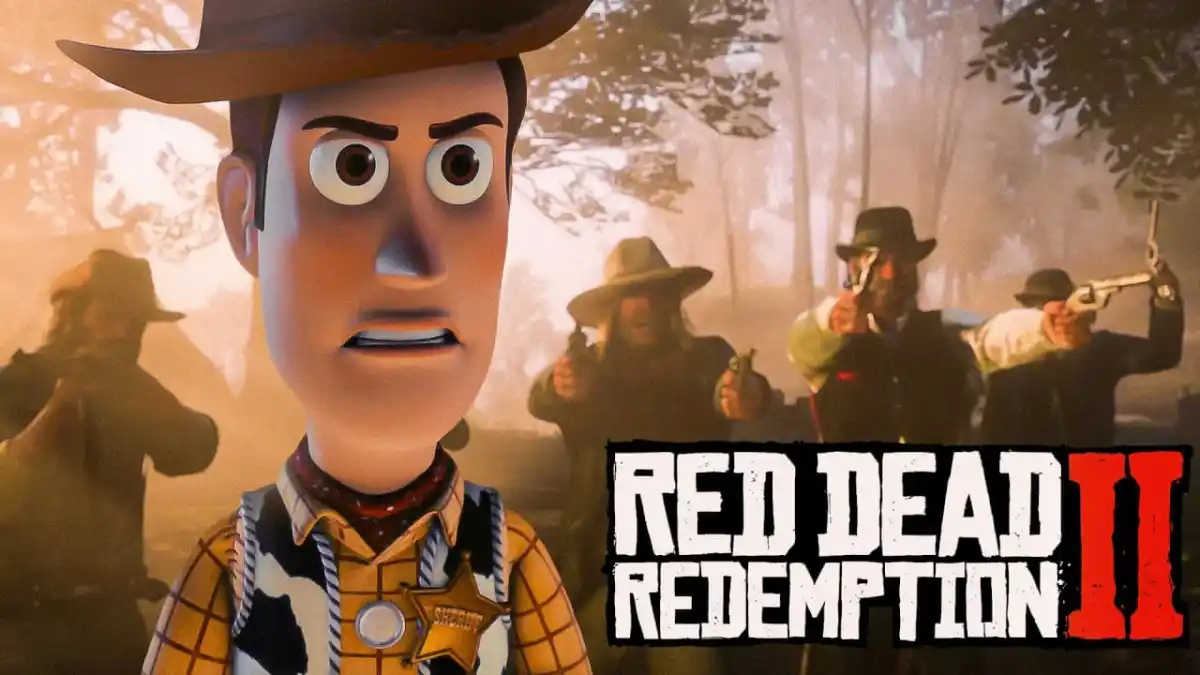 Woody from Toy Story in Red Dead Redemption 2