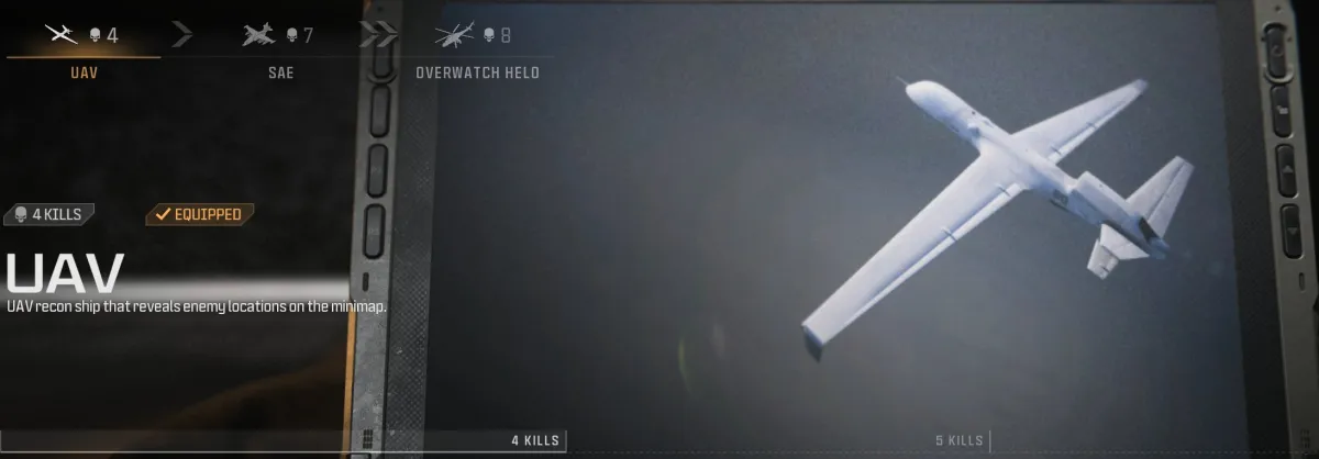 An image showing the UAV killstreak in Call of Duty: Modern Warfare 3 (CoD: MW3) as part of a ranked list of all of them from worst to best.