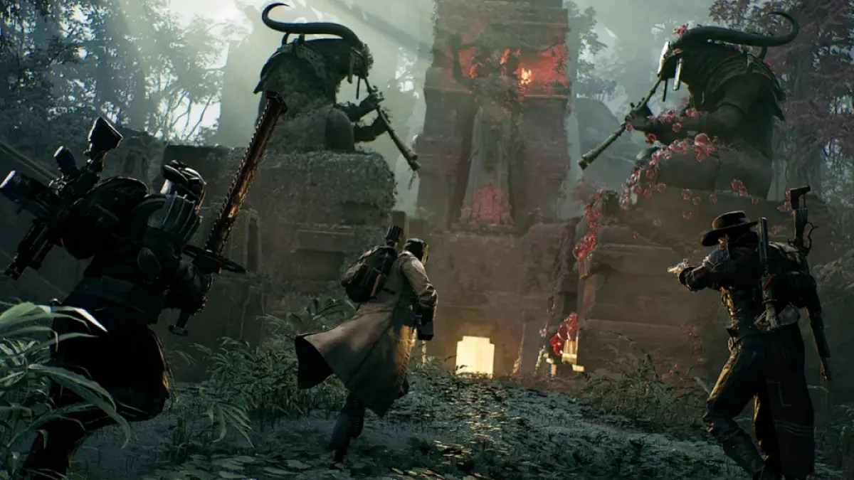 Image of players heading into a dungeon in Remnant 2. This image is part of an article about the best games like dark souls. 