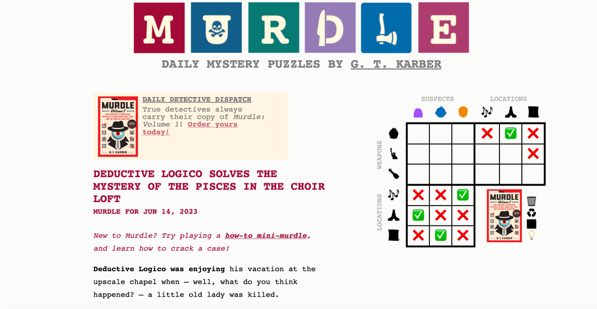 Una imagen de Murdle como parte de una lista de los mejores juegos como Wordle.