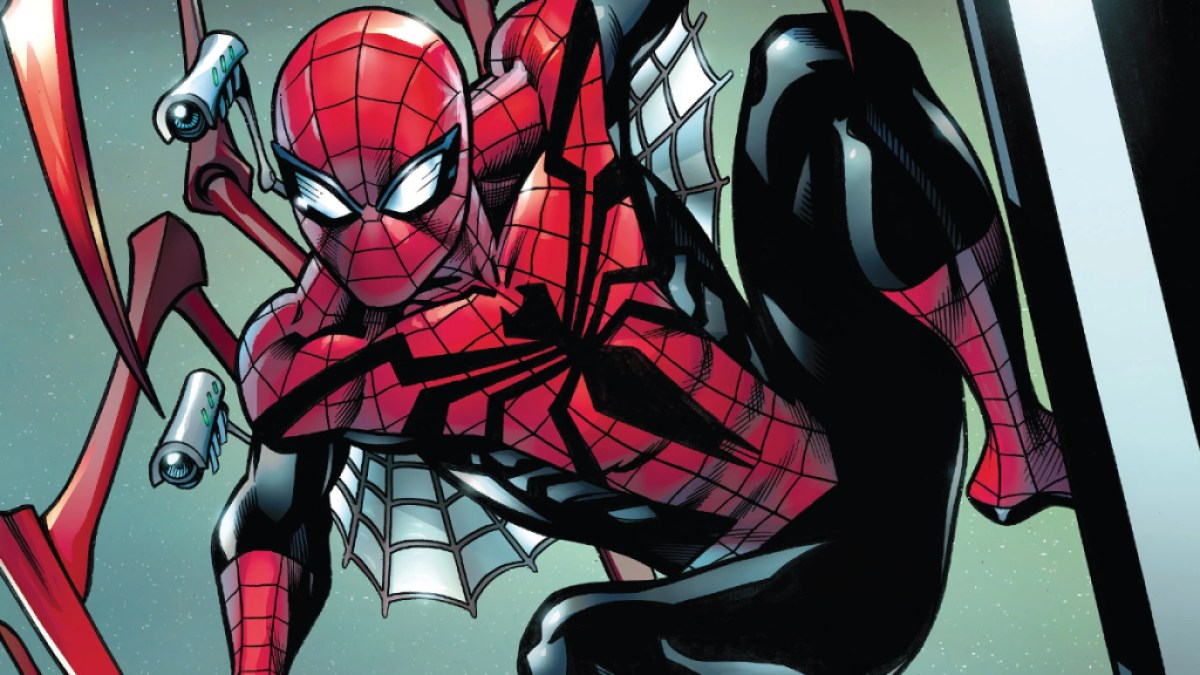 Otto Octavius in his Superior Spider-Man costume.