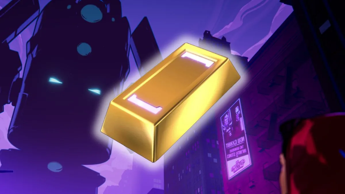 A gold bar in front of Galactus