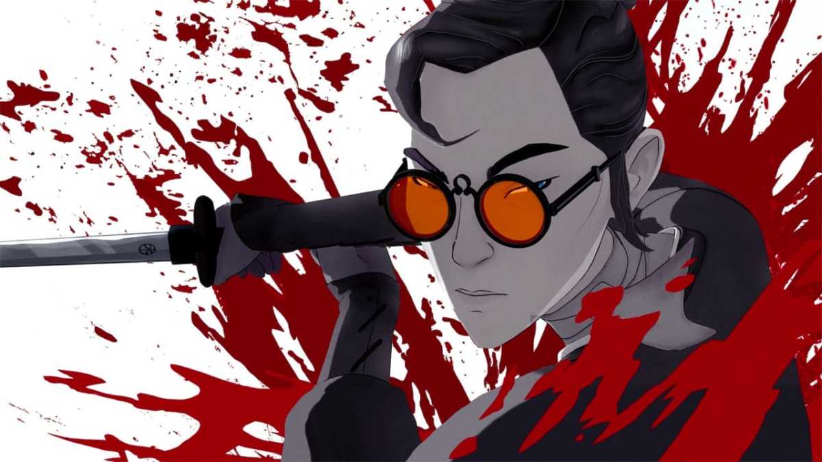 Is Blue Eye Samurai Getting A Second Season? Protagonist Mizu being showered in blood.