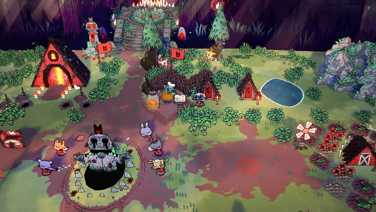 Cult of the Lamb is one of the twisted games that are like Animal Crossing.