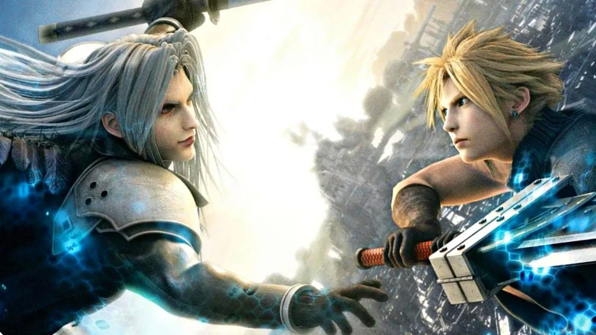 Sephiroth and Cloud in Final Fantasy 7: Advent Children