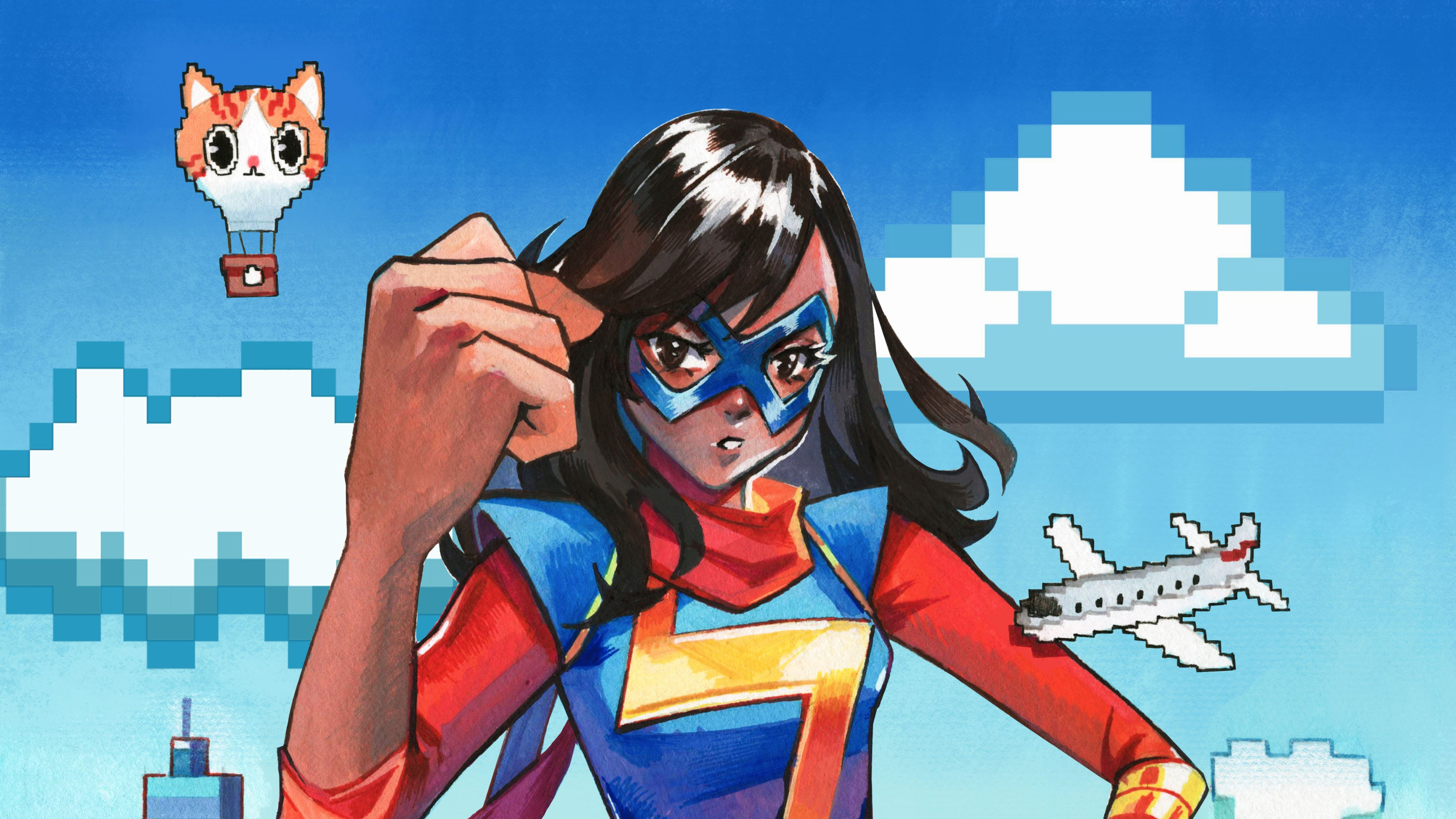An image showing the Rian Gonzales variant for Ms. Marvel in Marvel Snap.