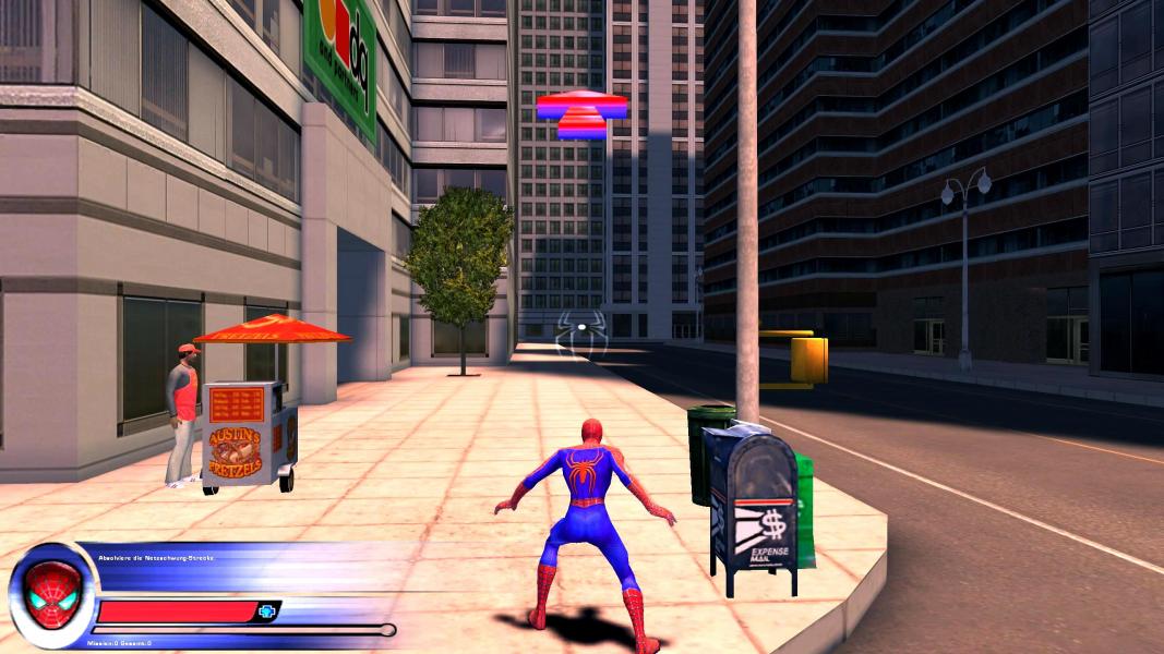 Peter Parker on the street in Spider-Man 2 as part of all major spider-man games ranked.