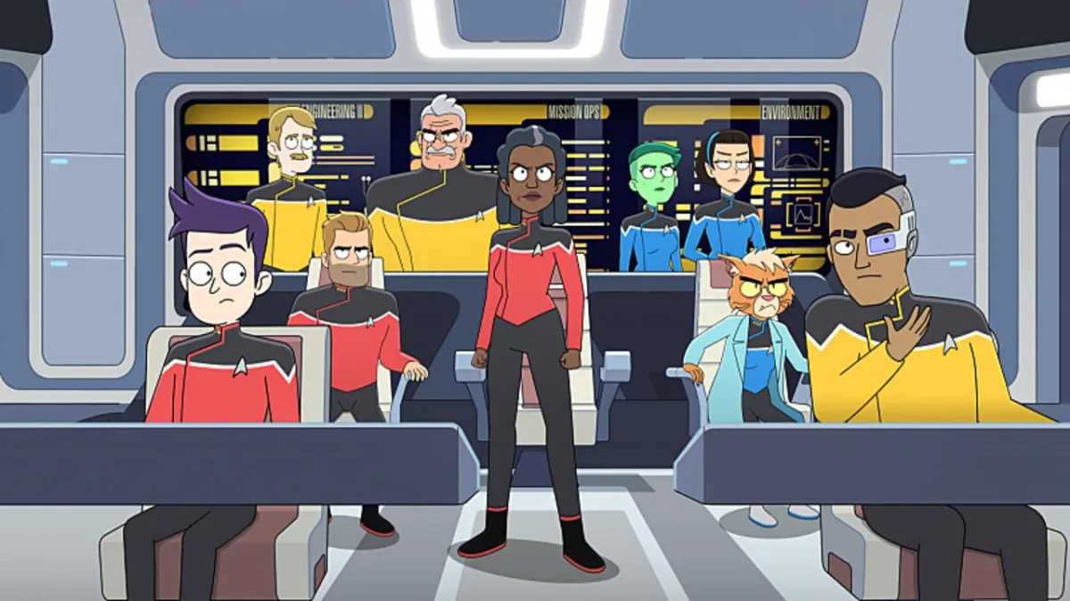 “Old Friends, New Planets” is a disappointing conclusion to an underwhelming season of Star Trek: Lower Decks that plays as a mishmash of half-baked ideas that never cohere into anything particularly satisfying.