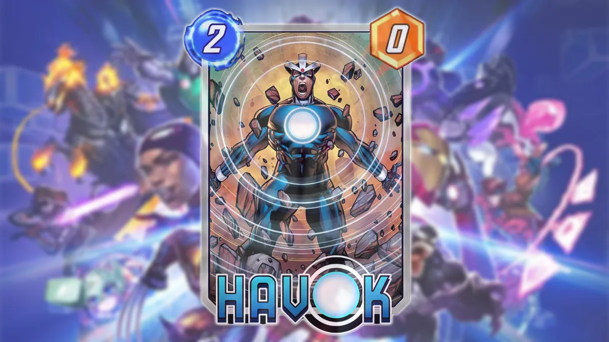 A header-sized image of Havok in Marvel Snap.