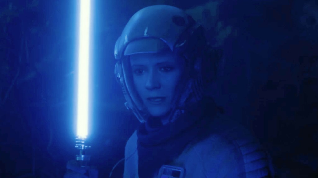 La joven Leia Organa en Star Wars: El ascenso de Skywalker.